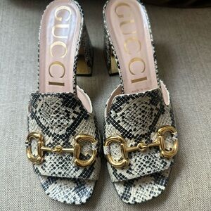 Gucci Snake Print Heels